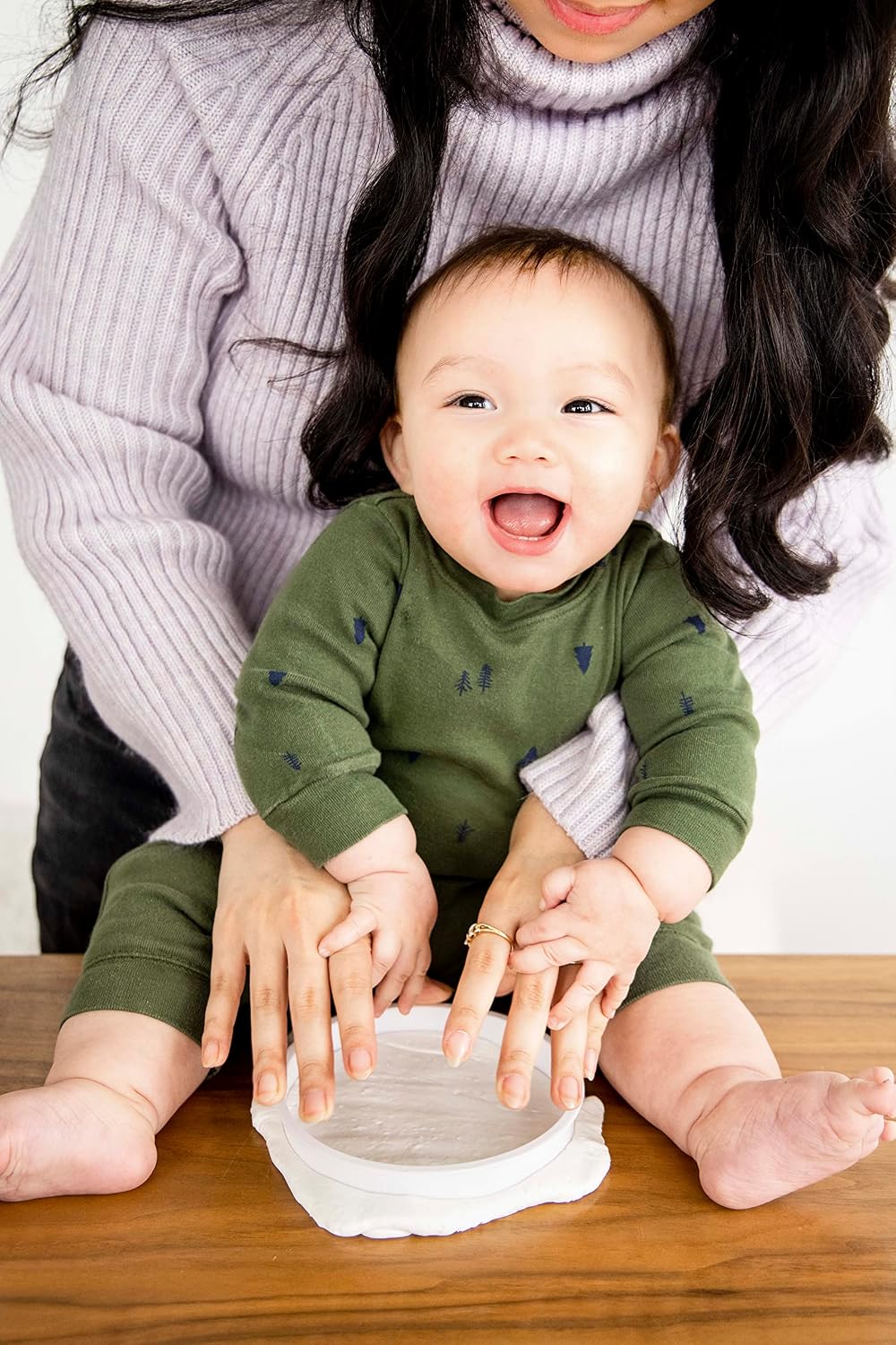 Kate & Milo Baby Handprint & Footprint Christmas Ornament Kit – 2 Pack DIY No-Bake Clay Baby Keepsake, Baby’s First Christmas Holiday Ornament