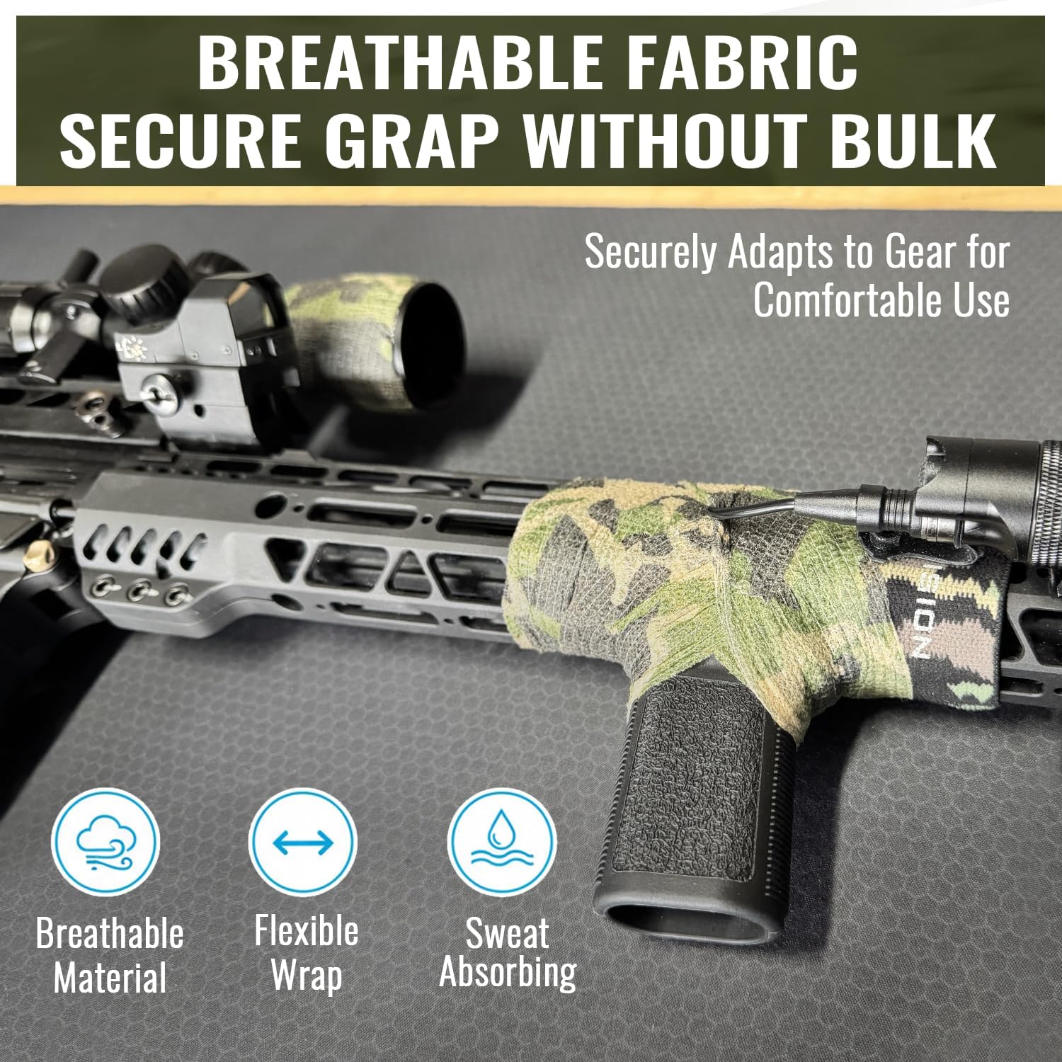 Self-Adhesive Bandage Wrap with No-Residue Design - Grip Wrap Tape Provides Secure Hold, Flexibility & Easy Tear Use for Daily Needs- Breathable Wraps Keeps Comfort While Supporting Natural Movement