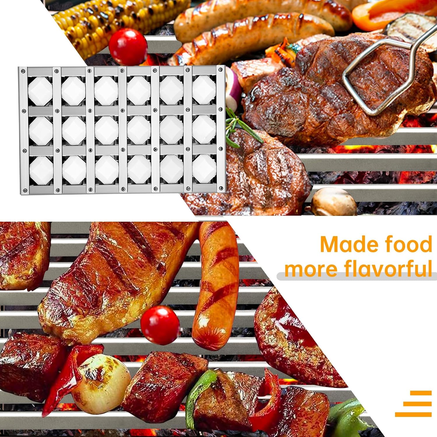 S23218-32Y Briquette Tray for Delta Grill Replacement Parts, 3 Pack Radiant Tray Ceramic Rod for Delta DHBQ 32G-BN, DHBQ 32G-BL, DHBQ 32R/S-BN, DHBQ 32R/S-BL, DHBQ 32G-CL, DHBQ 32G-CN