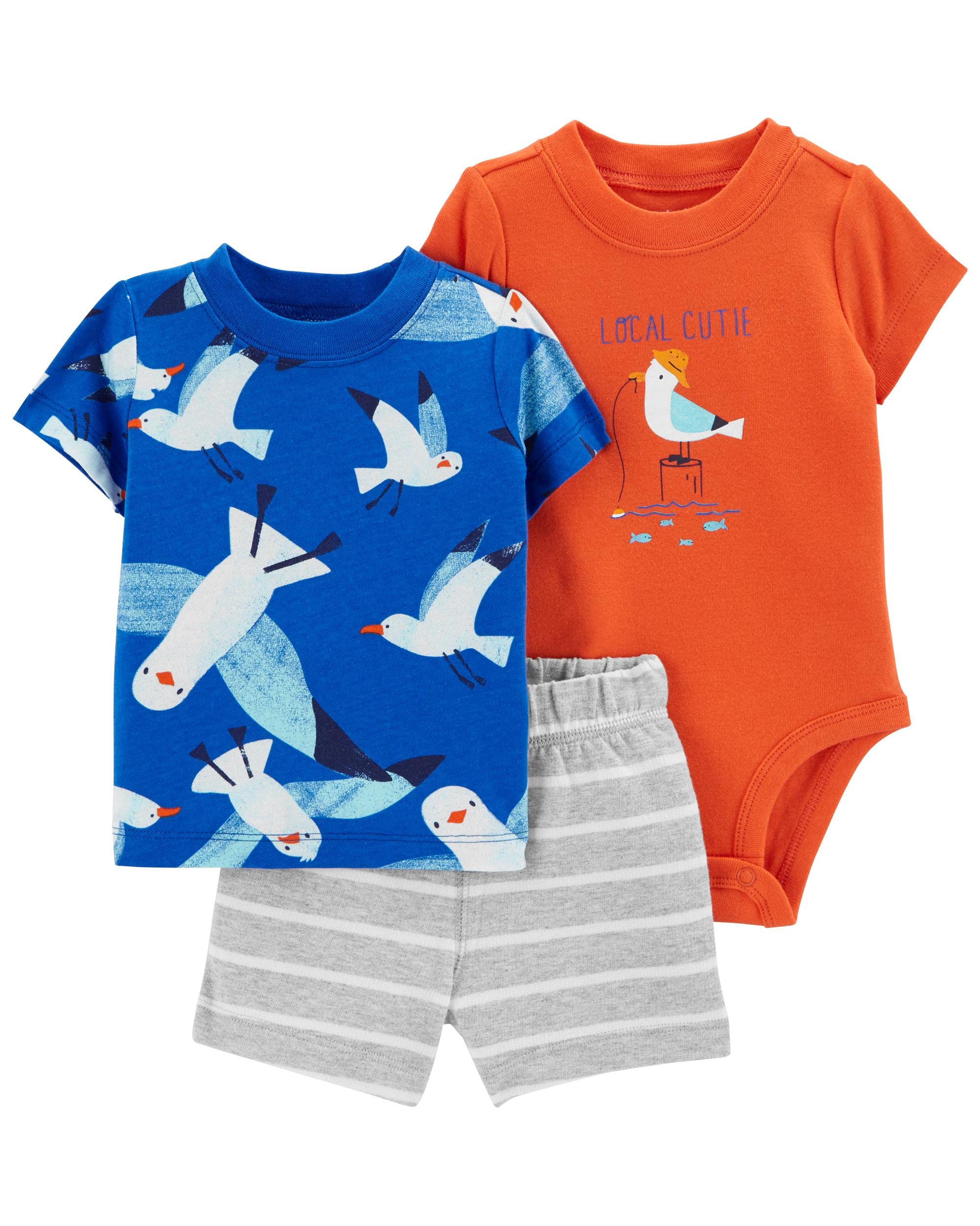 Carter's3-Piece Giraffe Little Short Set