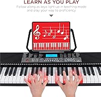 Vista 2 de Best Choice Products Teclado electrónico de 54 teclas Piano Teclado eléctrico portátil para principiantes Juego completo con pantalla LCD, adaptador