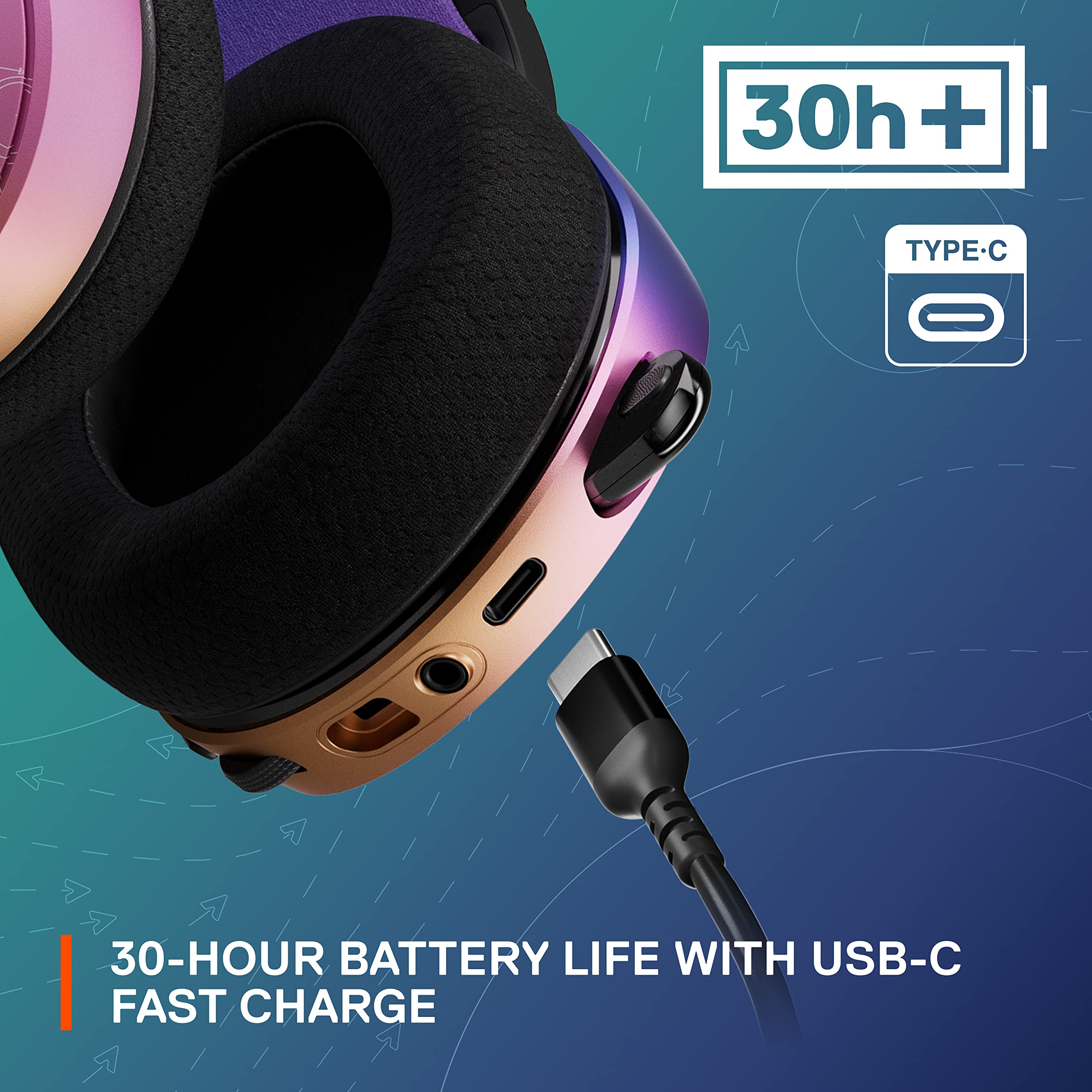 ヘッドホン SteelSeries Arctis 7+ Destiny 2 SteelSeries Arctis 7+ - Bezprzewodowe słuchawki – Destiny 2