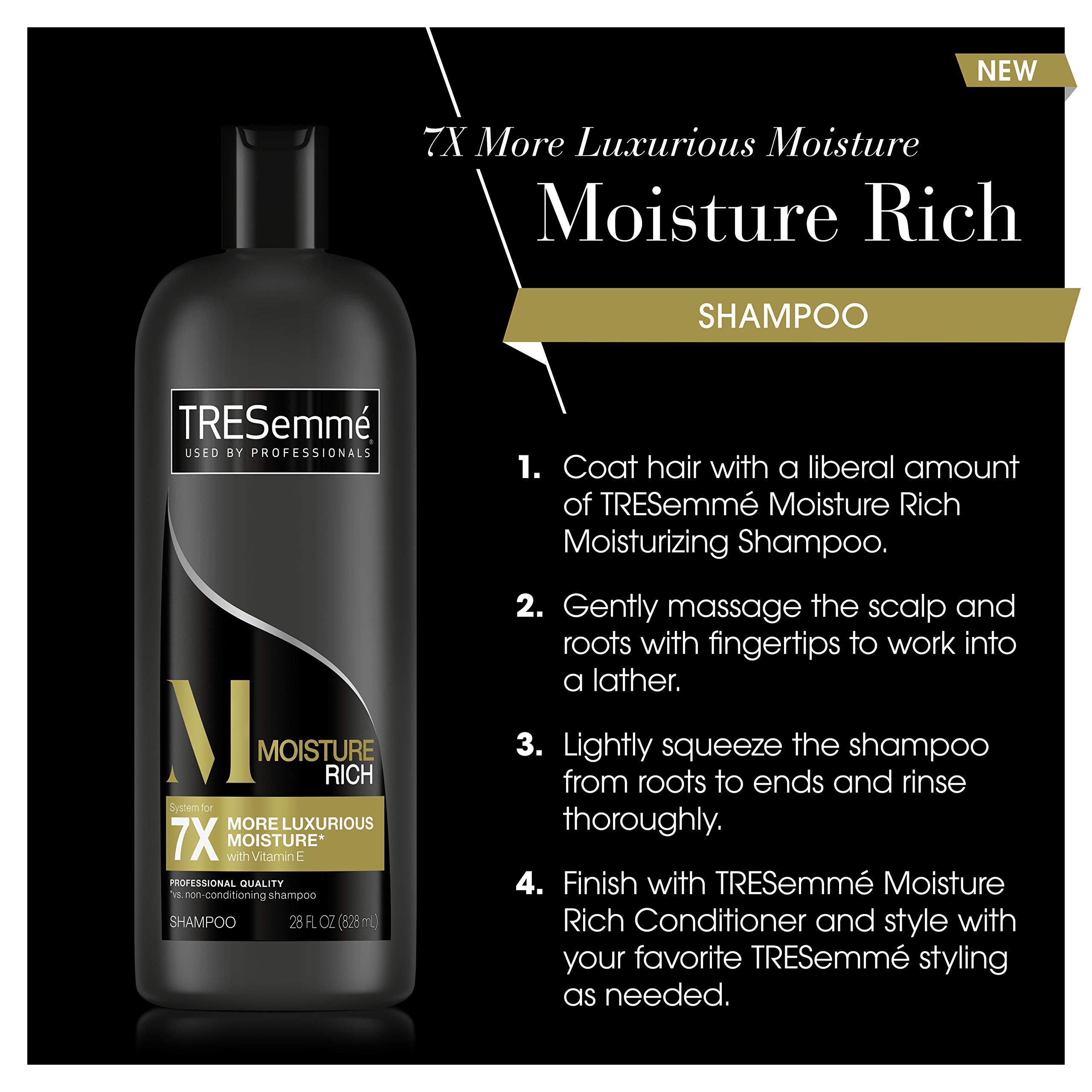 TRESemmé Shampoo for Dry Hair Moisture Rich Professional Quality Salon