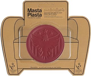 MastaPlasta Self-Adhesive Premium Leather Repair Patch - Red Eagle 8cm x 8cm (3in x 3in). First-Aid for Sofas, Car Seats, Handbags, Jackets