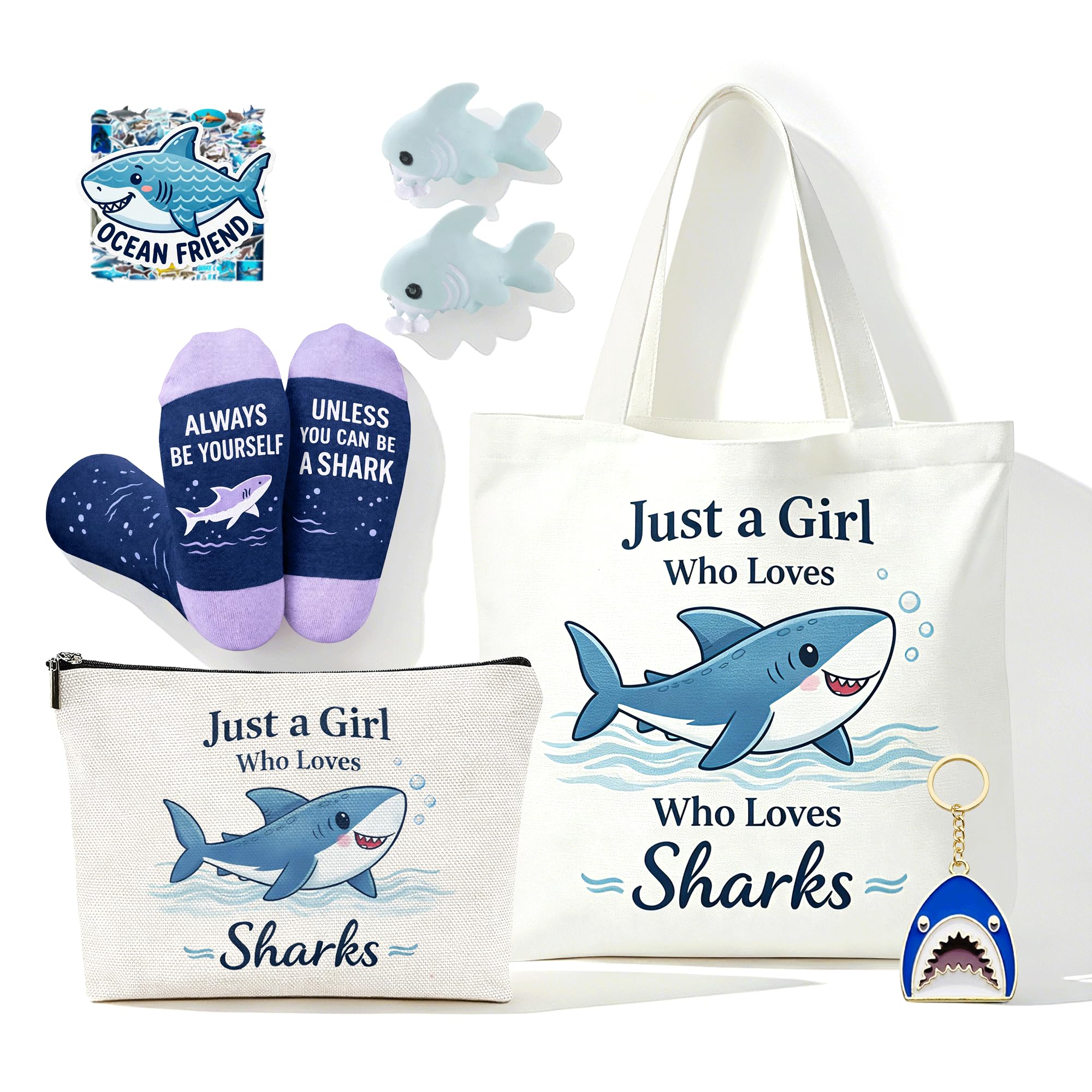 Flotreif Shark Gifts for Women & Girls Lovers – 5-Piece Gift Set for Women & Girls–Perfect Birthday & Friendship Gifts (Shark Gifts-6)