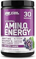 Vista 9 de Optimum Nutrition Amino Energy - Polvo energético preentrenamiento con té verde, BCAA, aminoácidos, apto para dieta cetogénica, extracto de café