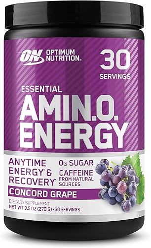 Miniatura 12 de Optimum Nutrition Amino Energy - Pre entrenamiento con té verde, BCAA, aminoácidos, extracto de café verde, apto para dieta cetogénica, polvo