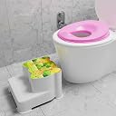 TECHHARK® Baby Potty Training Toilet Seat 2 Pcs Combo for Boys and Girls Kids, Non-Slip with Splash Guard, Fits Round & Oval Toilets, Free Includes Storage Hook (Pink 'n' Pink) gallery image