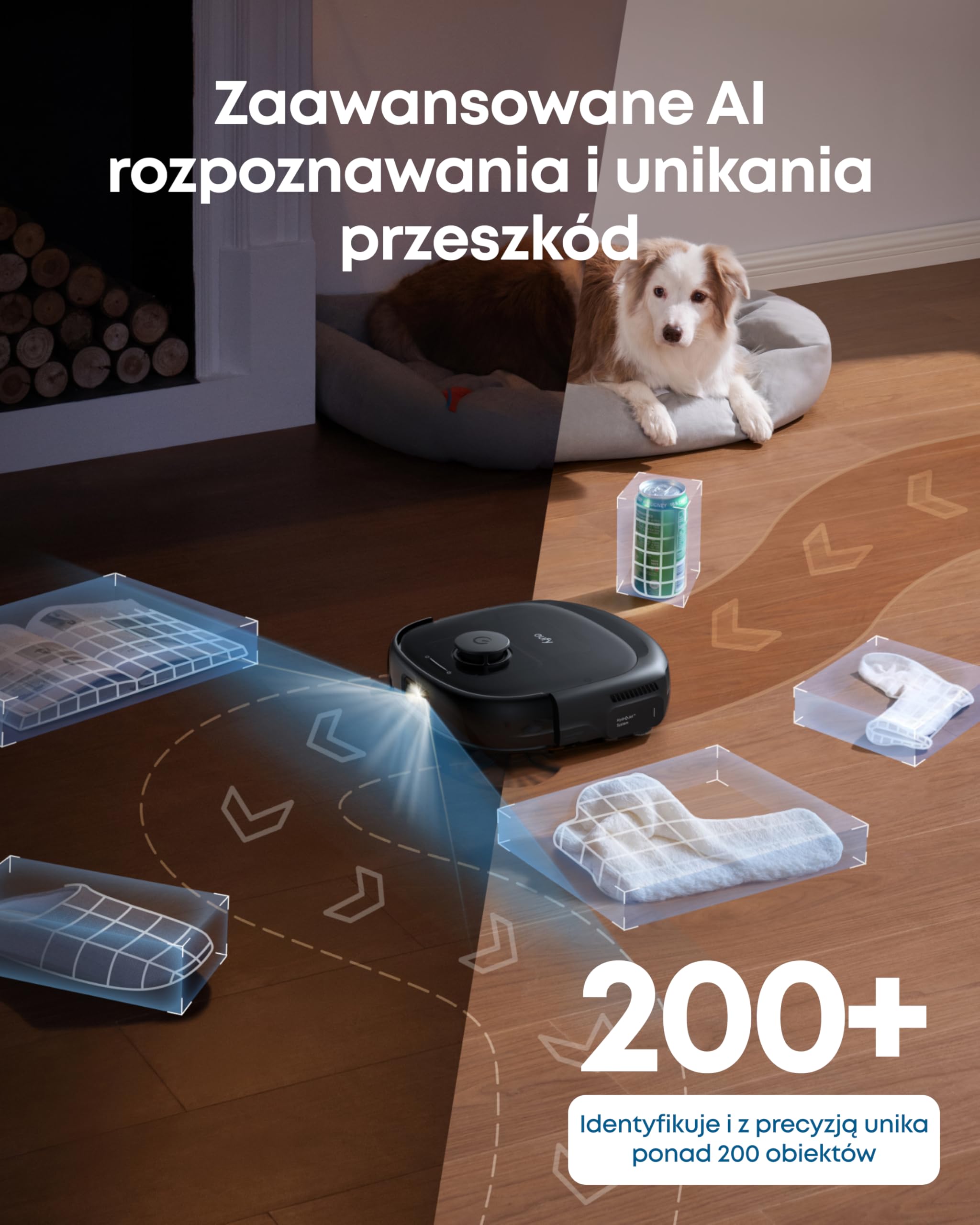 eufy E28 Omni Robot Sprzątający z Mopem HydroJet, 20000 Pa, Automatyczne Czyszczenie Dywanów