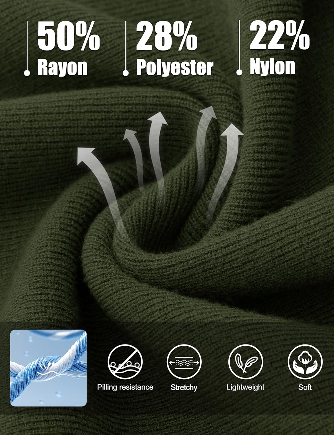 MAGNIVIT Mens Long Sleeve Knit Polo Shirts Casual Raglan Sleeve Sweater 2-Button Down Anti-Pilling Golf Shirts - Image 5