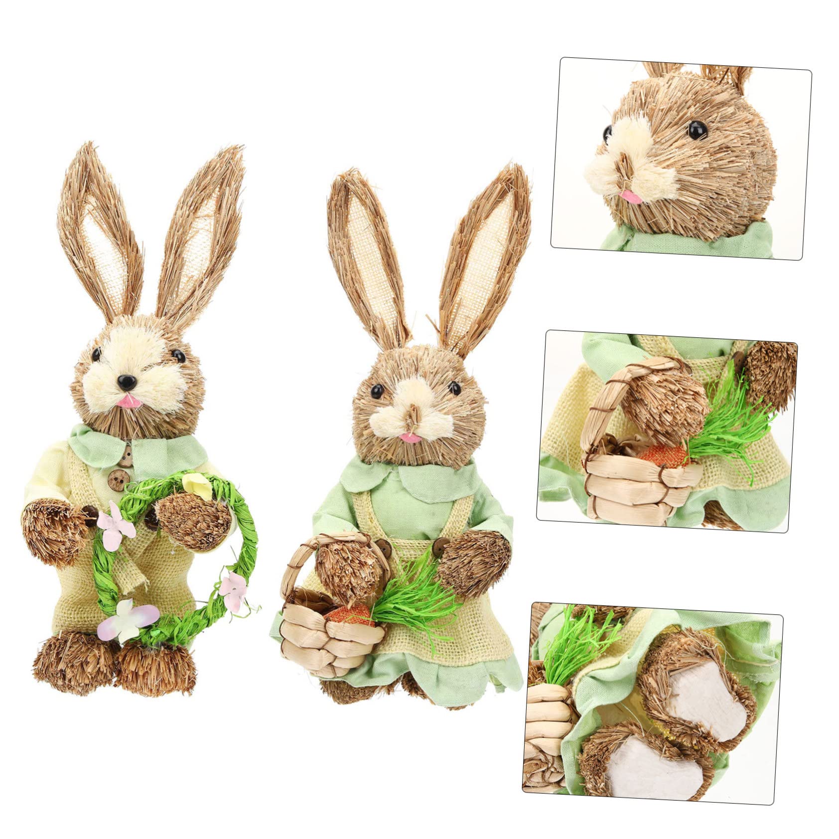 Amazon.co.jp: TOPPERFUN 2個 手作りわらうさぎ イースターわらうさぎ