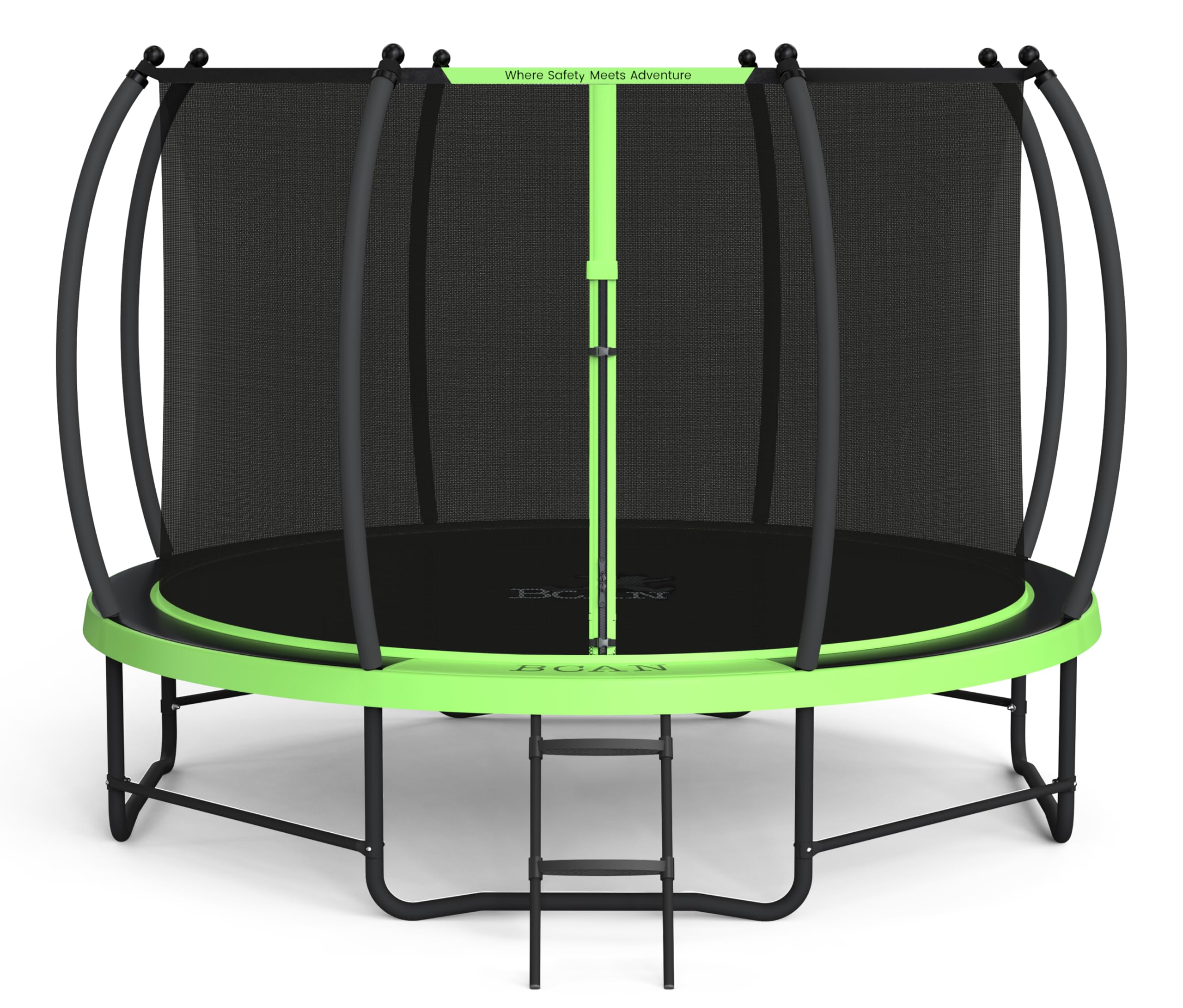 BCAN 8FT 10FT 12FT 14FT 15FT 16FT Recreational Trampoline with Enclosure for Kids Adults, ASTM Approved, Outdoor Trampolines with Ladder for Kids