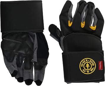 Gold`s Gym Pro Training Glove Men`s Women`s Beginner to Advanced Excellent Fit and Easy-to-Grip Ergo Grip Shape Bench Press Barbell Curl Gold`s Gym Genuine Product Gold`s Gym Trainer`s Choice Hand