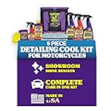 Wizards Motorcycle Cool Kit 22700 – Complete 82 oz Detailing Set with Mist-N-Shine, Bug Remover, Bike Wash, Polish, Microfiber Cloth – Professional Exterior Cleaning Supplies and Care Accessories