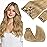 GOO GOO Clip in Hair Extensions Real Human Hair, Remy Human Hair Extensions Clip ins for Women, Natural Human Hair, 16inch 150g 9Pcs, 7 Bronde