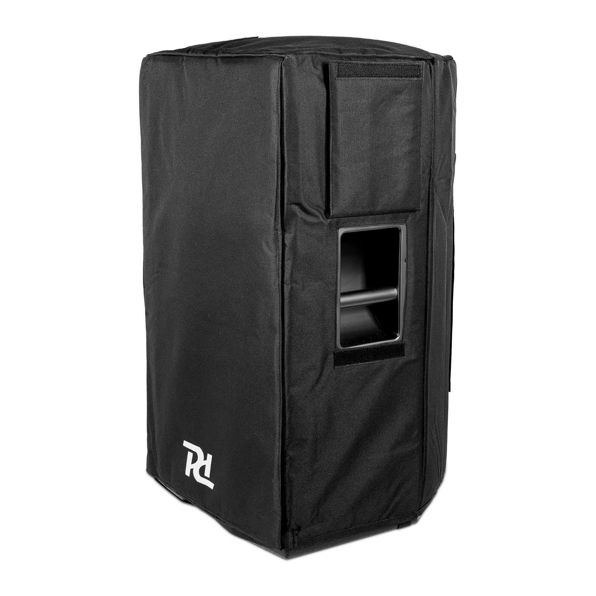 Power Dynamics SCP15- Pack 2 fundas para altavoz PDY215 resistentes al agua de nylon protector con acceso al panel trasero frontal acústicamente transparente, color negro
