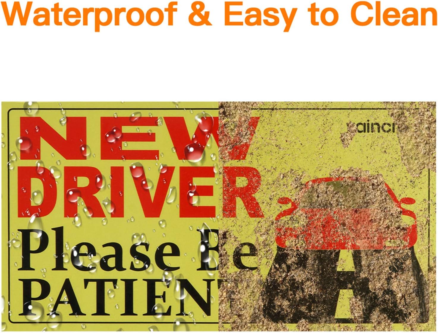 Vaincre Student Driver Car Magnet - Set of 4 New Driver Magnet Sticker for Car New Driver/Novice
