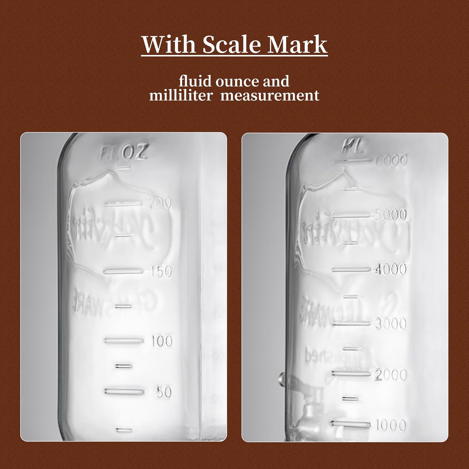 Drink Dispenser with Acacia Wood Stand and Lid,2 Gallon Glass Beverage Dispenser with Stainless Steel Spigot for Parties,Picnics,Barbecues,Lemonade,Sun tea Jar,ice coffee,Laundry Detergent Dispenser - Image 2