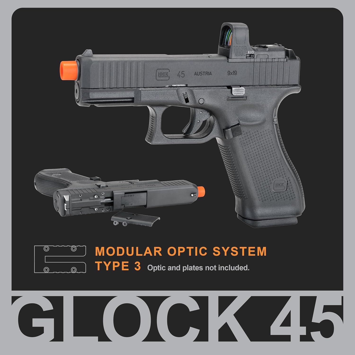 Glock 45 Gen 5 MOS GBB Blowback 6mm BB Gun Airsoft Pistol