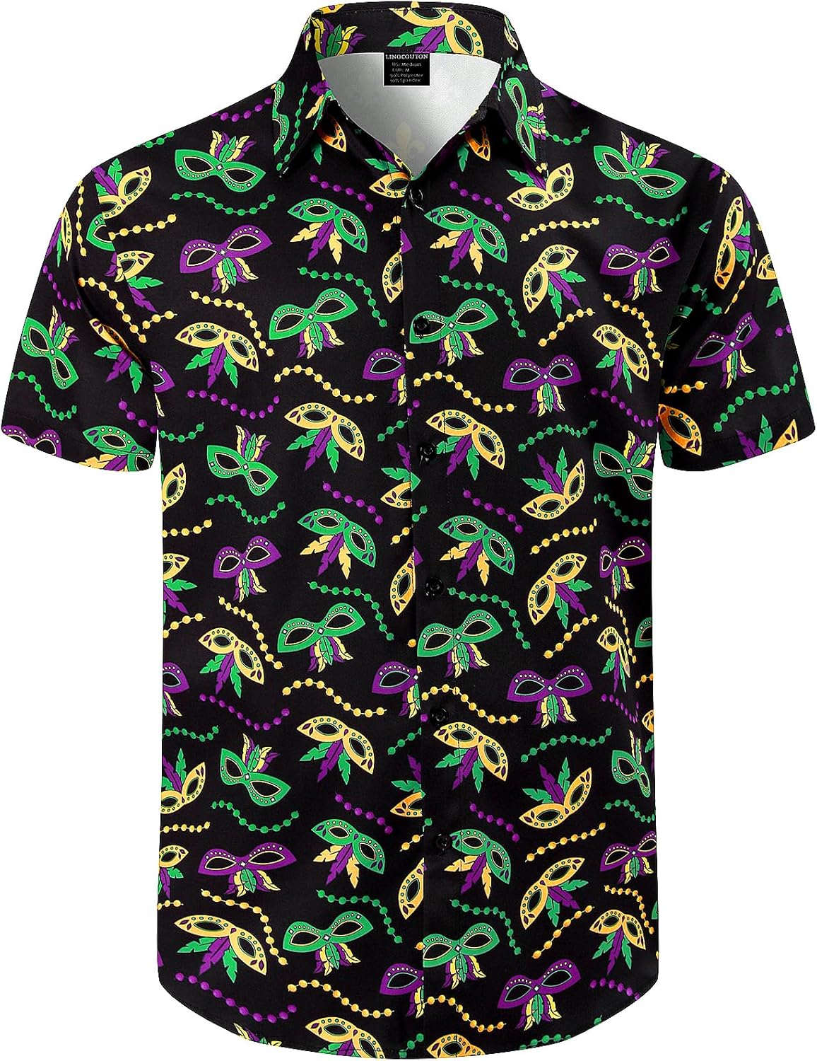 Men's Novelty Holiday Button Down Short Sleeve Shirts