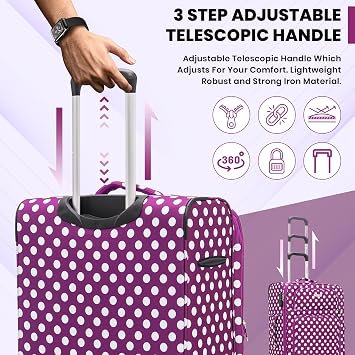 FLYMAX Lightweight Cabin Luggage Carry on Flight Bag Approved Hand Luggage Case Hold Suitcase 55x35x20 Fits Ryanair Easyjet Jet 2 56x45x25 &5 5x40x20