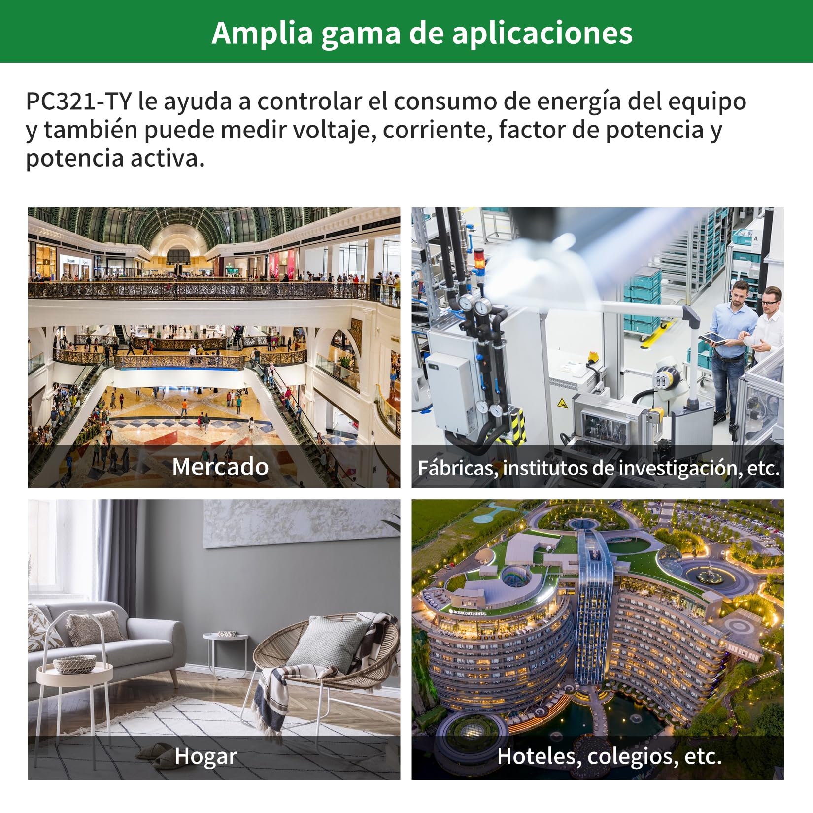 OWON Monitor de Energía Inteligente WiFi de 3 Fases, Medidor de Abrazadera de 3 Fases con 3 Sensores de Nivel de Circuito de 200 A, Vue - Monitor de Electricidad en Tiempo Real