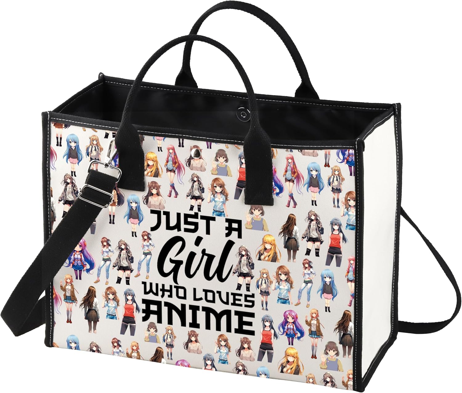 LEVLO Anime Fans Makeup Bag - Lover Gift Cosmetic Bag for Women, Cartoon Makeup Bag (Loves Anime LT)