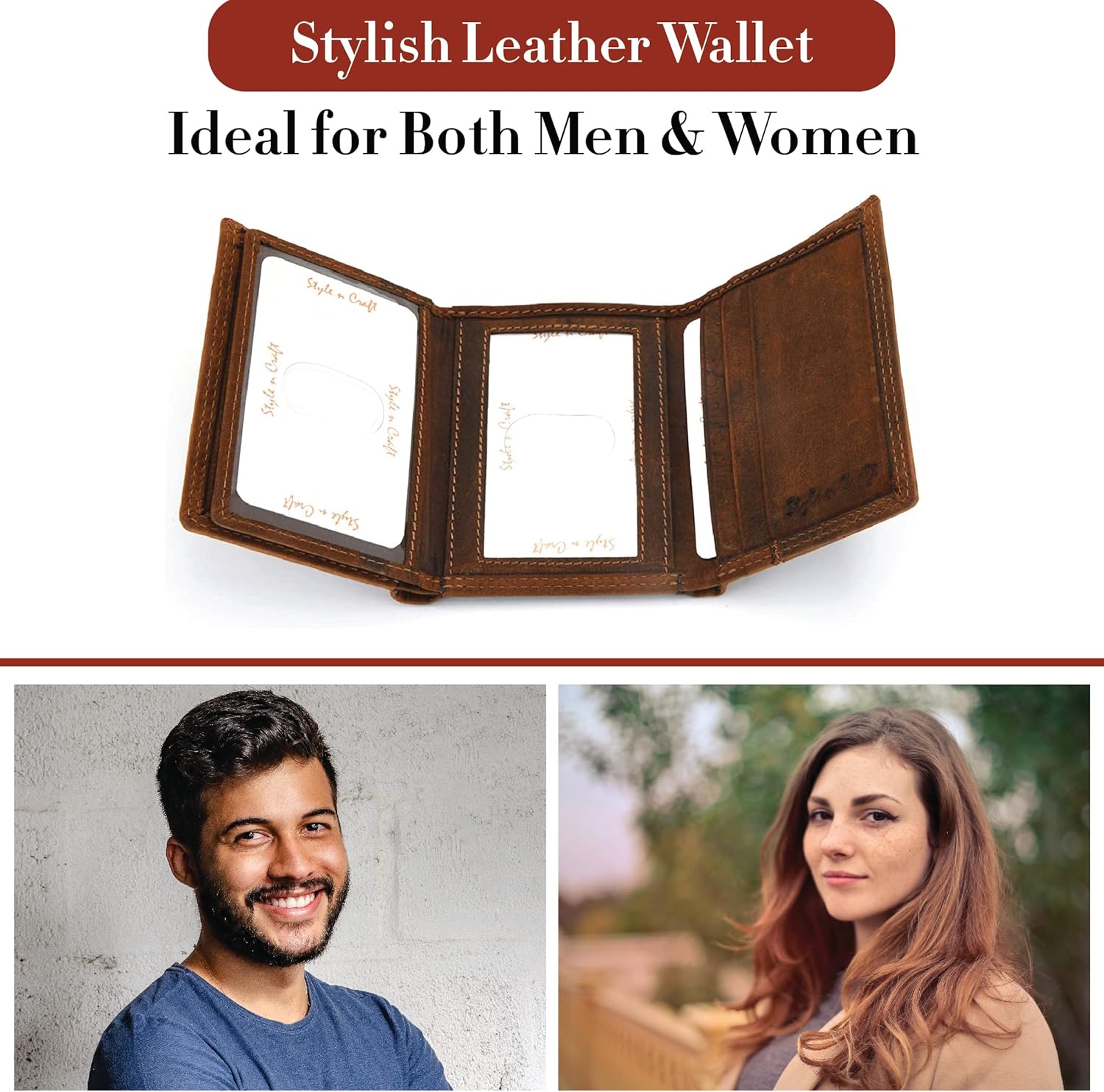 Style n Craft Trifold Leather Wallet - Image 6