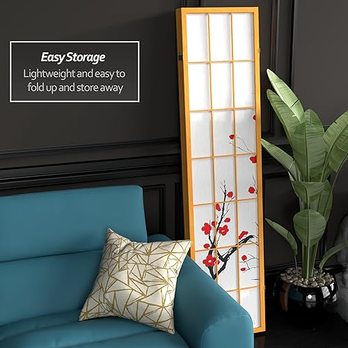 Miniatura 40 de Red Lantern SS-BLOSSOM-Black-4P - Divisor de habitación, 4 paneles, color negro Negro -,Natural,Rosewood,Miel,https://www.amazon.com/dp/undefined