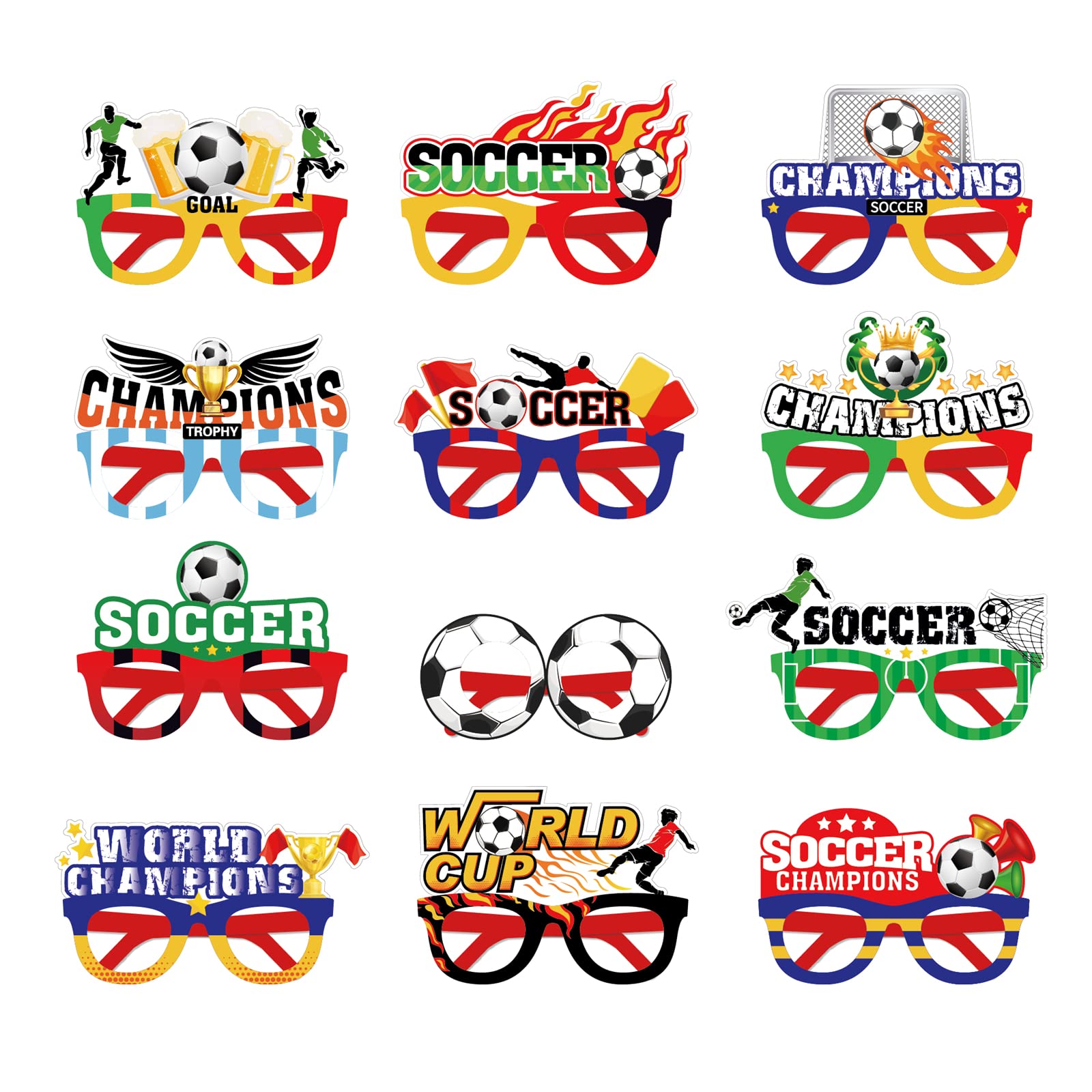 Buy 12 pieces loaded 2022 Socc World Cup fun US photo props 2022 World