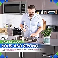 Vista 4 de Reemplazo de placa giratoria de microondas de 14 1/8 pulgadas para microondas Whirlpool de vidrio - Reemplaza exactamente la placa giratoria