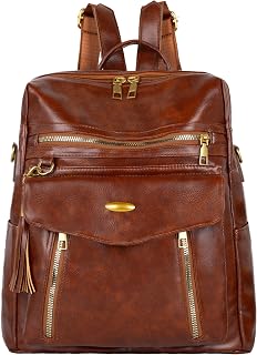 LATIQ MART PU Leather Anti-theft Women Backpack – Lightweight Water-Resistant Casual Ladies Travel Backpack with Multi-Poc... Price In India