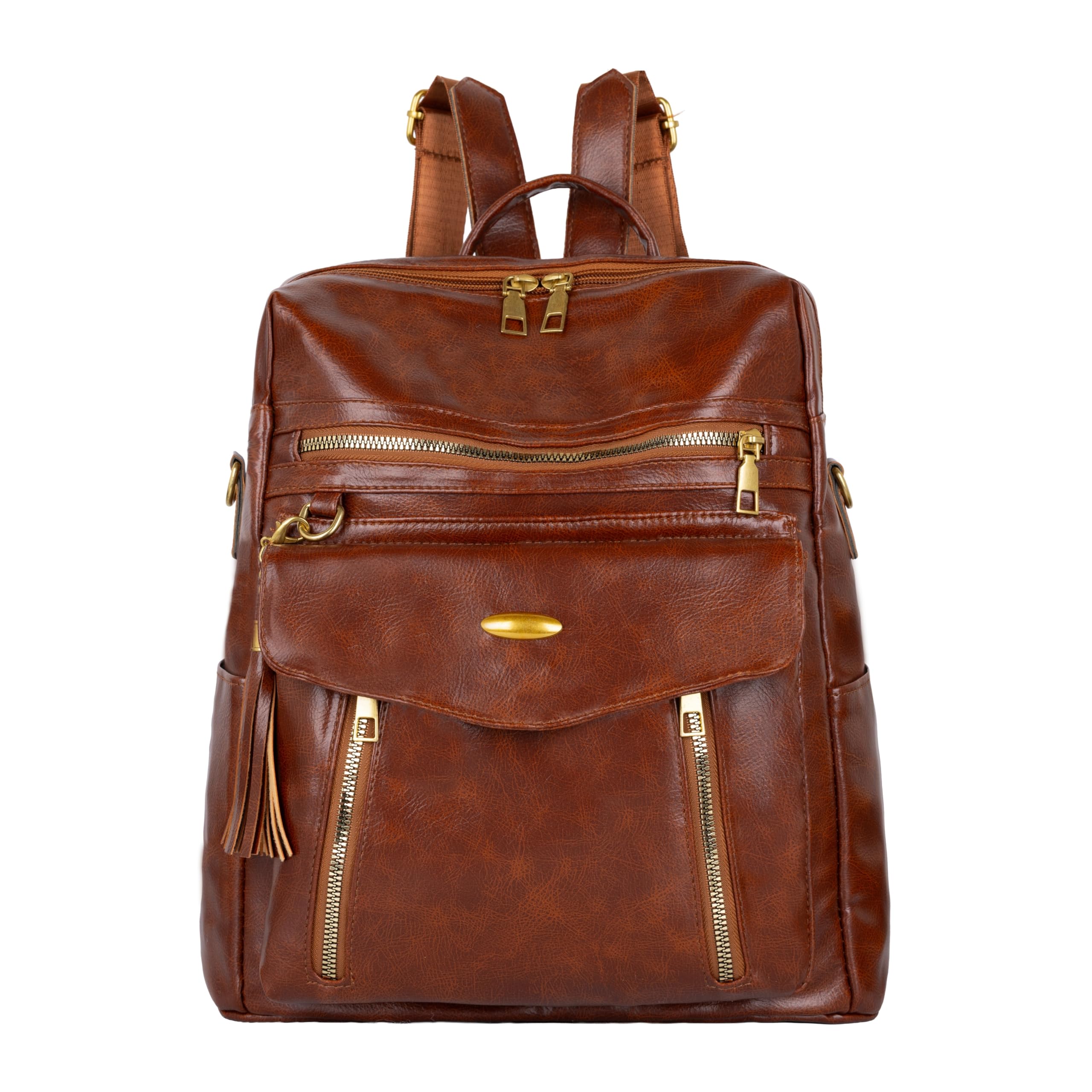 PU Leather Anti-theft Women Backpack – Lightweight Water-Resistant Casual Ladies Travel Backpack with Multi-Pocket Mommy & Baby Nappy Storage Bag, Luxury Business Notebook Backapack