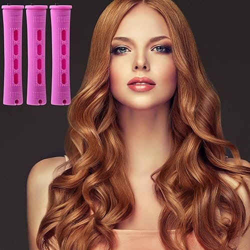 Miniatura 7 de WILLBOND - 60 varillas para permanente para cabello largo, varillas de plástico para rizar, planchas de onda fría, rizadores para peinado del