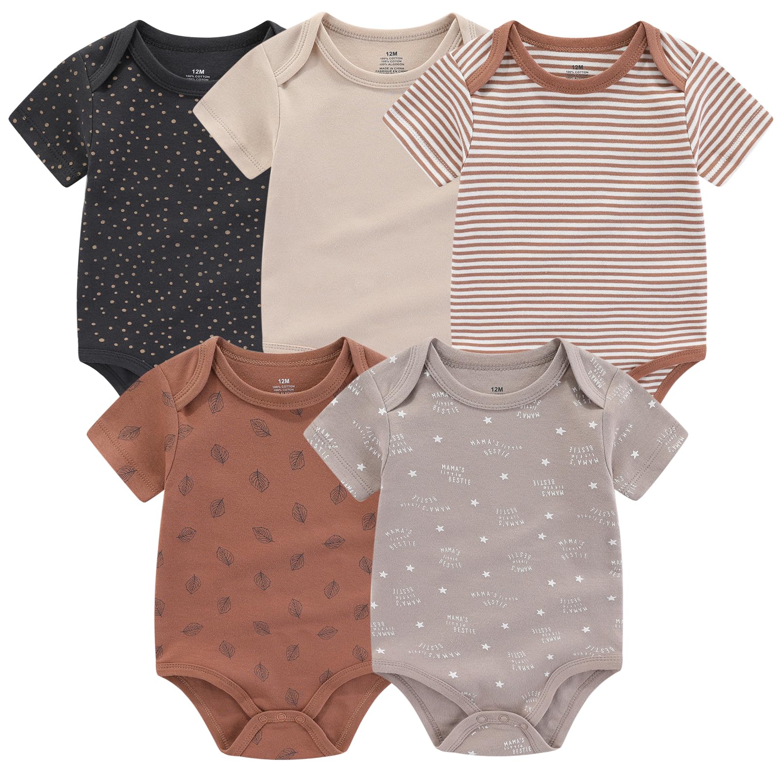 Ruliby - Juego de regalo de ropa de algodón para recién nacidos, unisex, ropa y accesorios esenciales para recién nacidos, artículos esenciales para recién nacidos