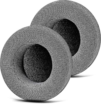 Replacement Earpads for Hesh Wired & Hesh 2 Wireless Headphones by TRANSTEK I Thicker Memory Foam and Deeper Inner Hole Grey Fabric