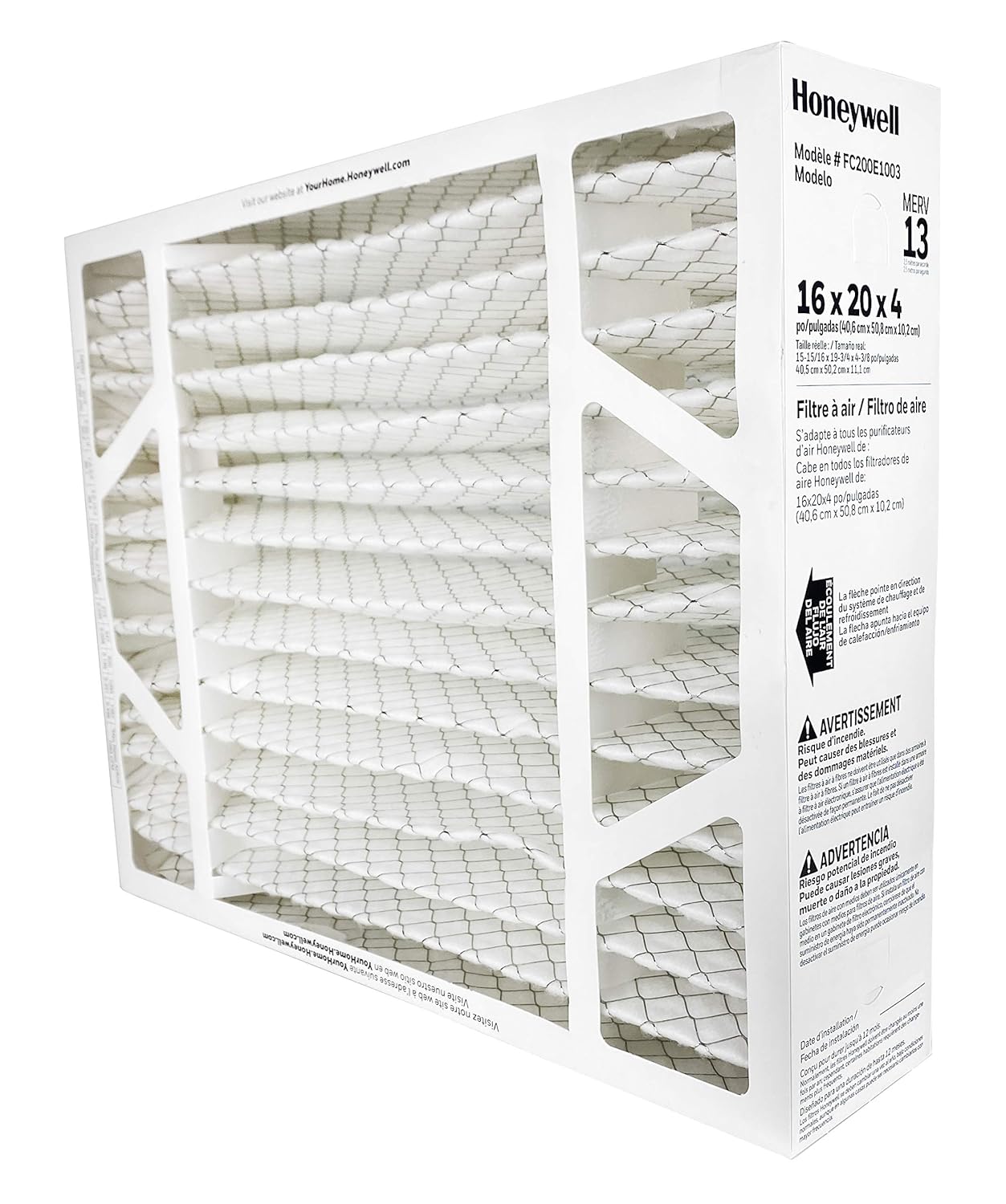 Honeywell Home Media Air Filter 16 x 20 x 4 MERV 13 (1 pk)