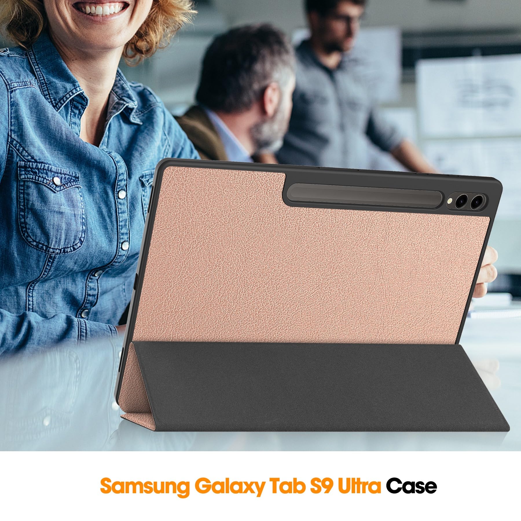 Custodia protettiva per tablet PC custodia sottile compatibile con Samsung Galaxy Tab S9 Ultra Case 14,6 pollici 2023 (SM-X910/X916B/X918U) con supporto per penna S integrato, custodia protettiva per