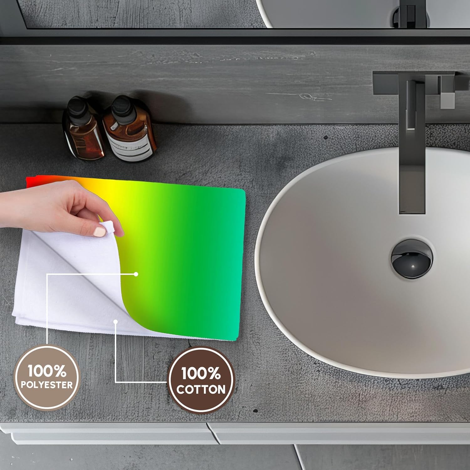 3dRose Rainbow Colors Pattern 22x30 Bath Hand Pool Towel