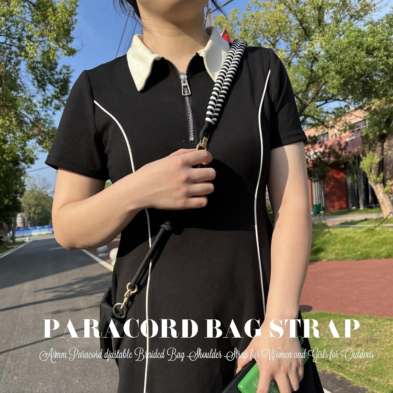 DAOSUN Paracord Rope Purse Straps Replacement Crossbody for Handbags,Adjustable Braided Bag Shoulder Strap