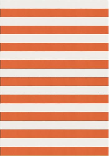 Vista 229 de KILOCOCO Alfombra de rayas beige de 2.3 x 3.6 pies para interiores y exteriores, alfombra tejida a mano de algodón lavable a rayas para puerta Rayas