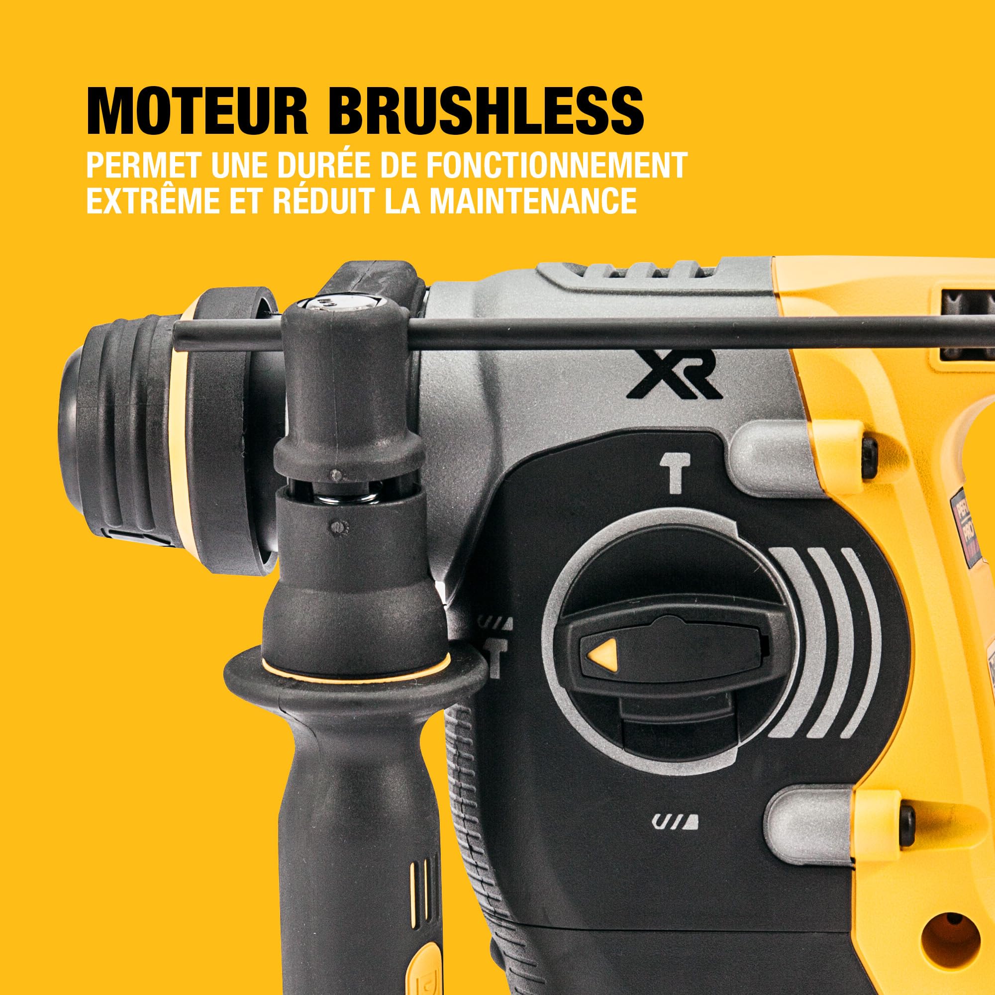 DEWALT Perforateur sans fil SDS-Plus Brushless XR 18V 24mm avec 2 batteries 5Ah chargeur TSTAK DCH273P2T-QW
