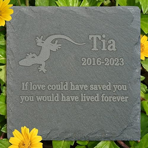 Miniatura 19 de Regalo personalizado de piedra conmemorativa para mascotas, marcador de tumba de cabra - lápida de condolencia de mascotas - lápida de jardín
