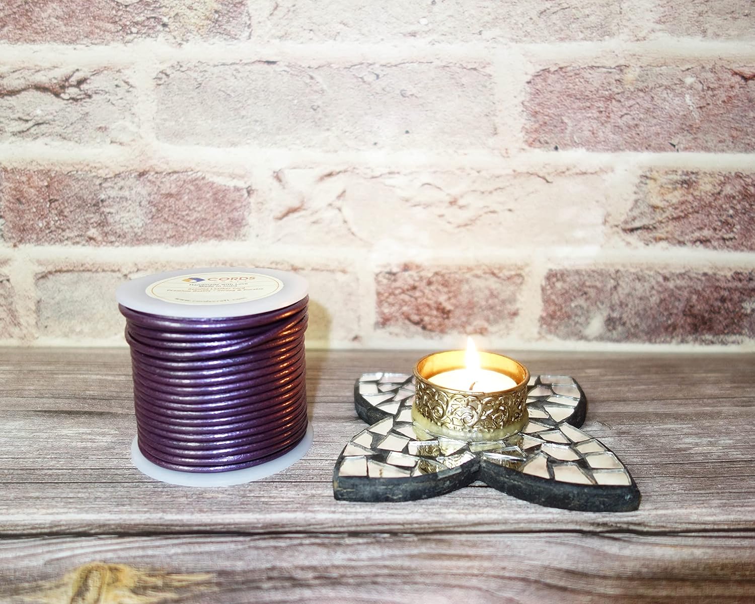 Round Genuine Leather Jewelry Cord 3mm for Jewelry Making Bracelets, Hobby and DIY Projects (Metallic Berry, 21.87 Yards), Roll of 20 Meters