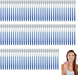 100 unidades de cepillos de dientes desechables, cepillos de dientes de viaje portátiles, envasados individualmente, cepillo de dientes de viaje, cerdas suaves, cepillos de dientes desechables para