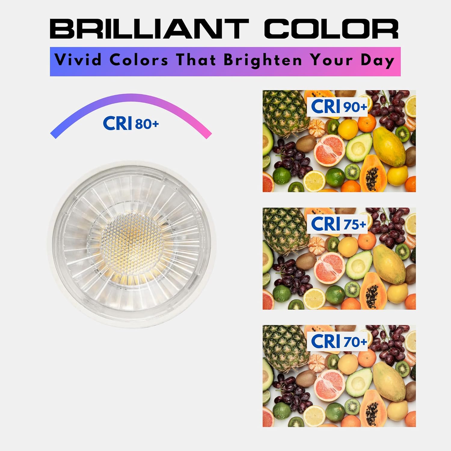 Four-Bros Lighting 7 Watt (50 W Equivalent) Dimmable MR16 LED Bulb, GU5.3 Base – 500 lm, 12 V, 2700 K Warm White, Energy Star, 40° Flood, UL‑Rated, Pack of 6 (3000K)