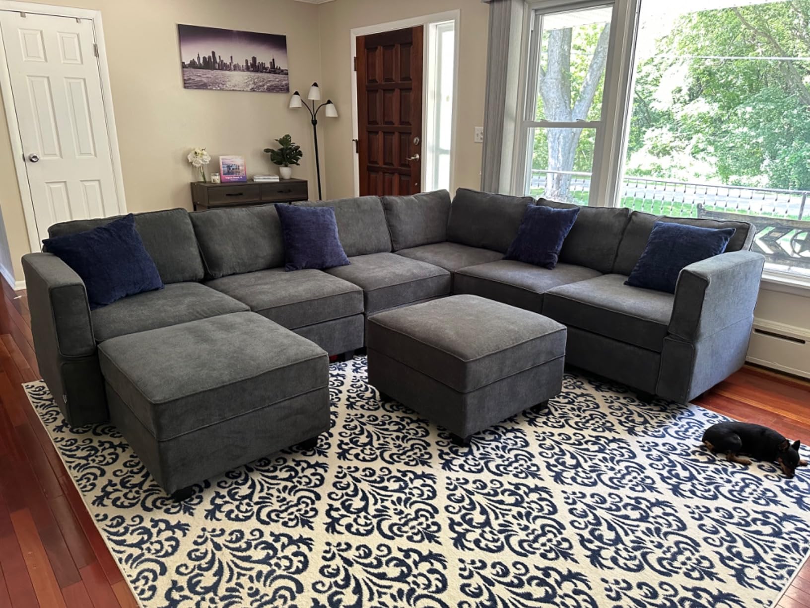 100/mo Finance Belffin Oversized Modular Sectional Sofa U Shaped