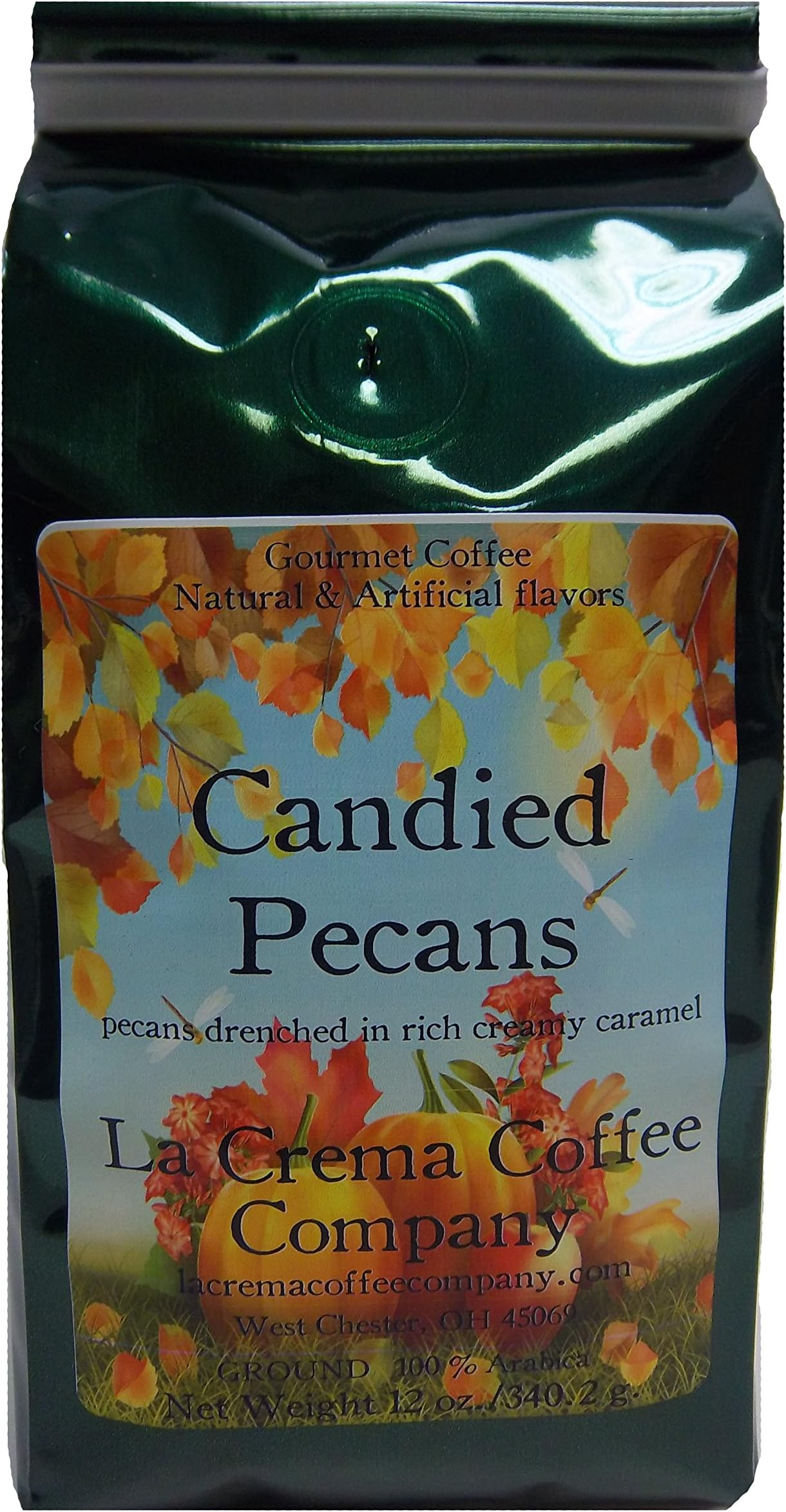 La Crema Coffee Company 2 Piece Candied Pecans Praline Pecan, 12 Ounce