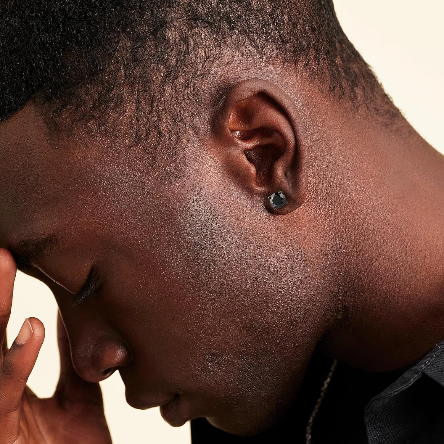 KRKC&CO Moissanite Earrings for Men, Gift for Him, Gold/Black/White Earrings Studs, S925 Sterling Silver Hypoallergenic, Dazzling, 4-Prong, 1.2-3.0CT, D Color, VVS1 - Image 7