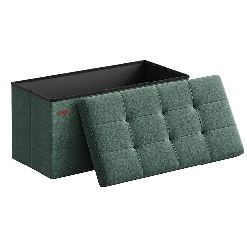 SONGMICS Mazie Collection - 30 Inches Folding Storage Ottoman Bench,